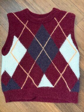 Sezane Philly Sweater Garnet Ecru - Size M
